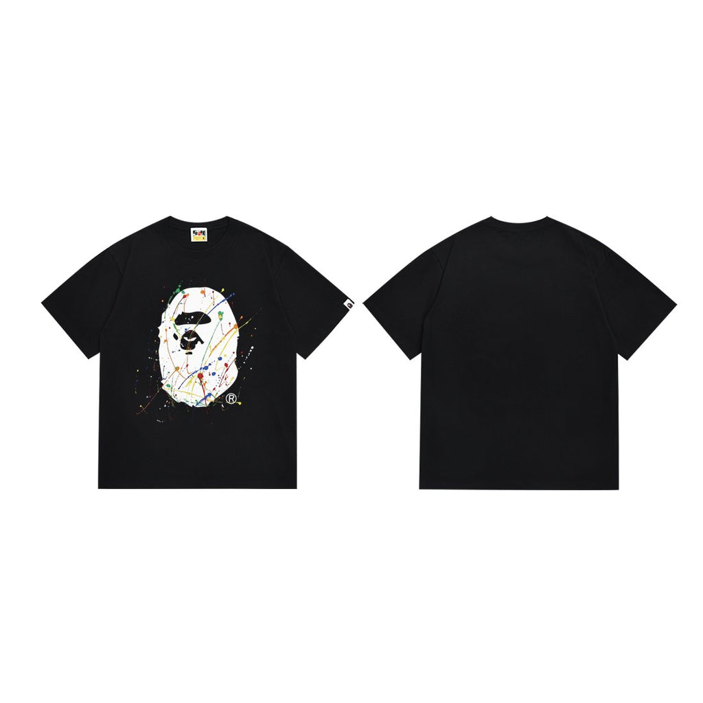 BAPE Paint-Splatter Ape Face Graphic T-Shirt ¡ª hero