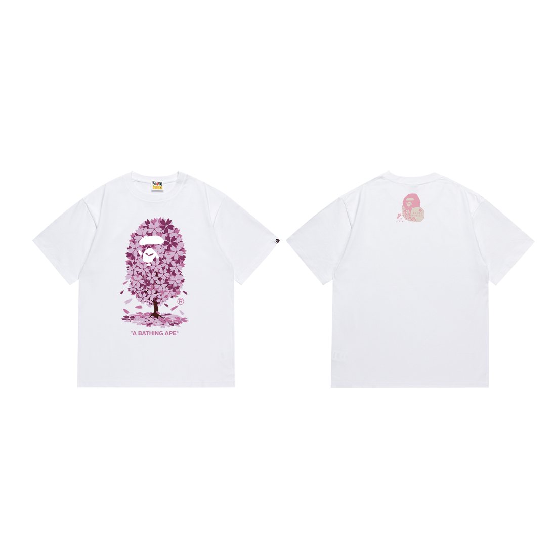 BAPE Pink Graphic Short-Sleeve T-Shirt ¡ª front