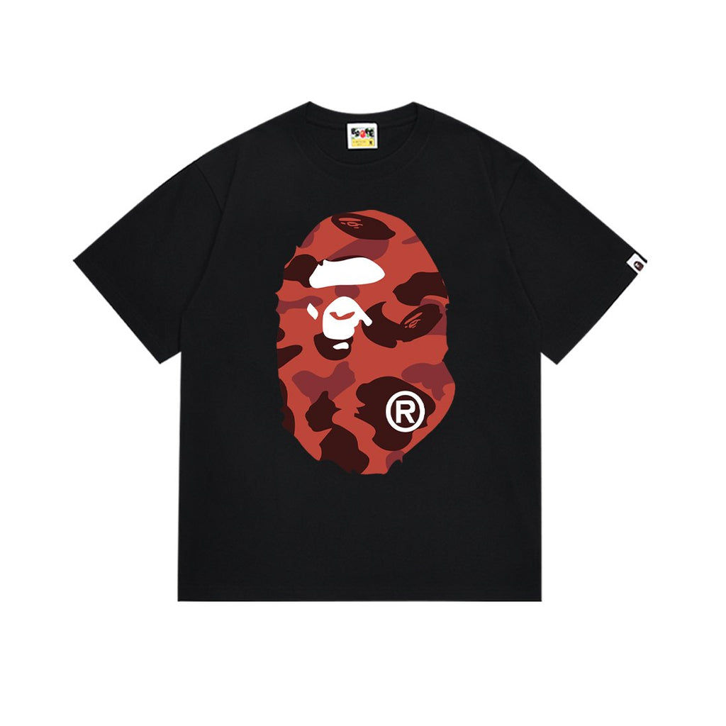 BAPE Ape Face Camo Graphic T-Shirt ¡ª front