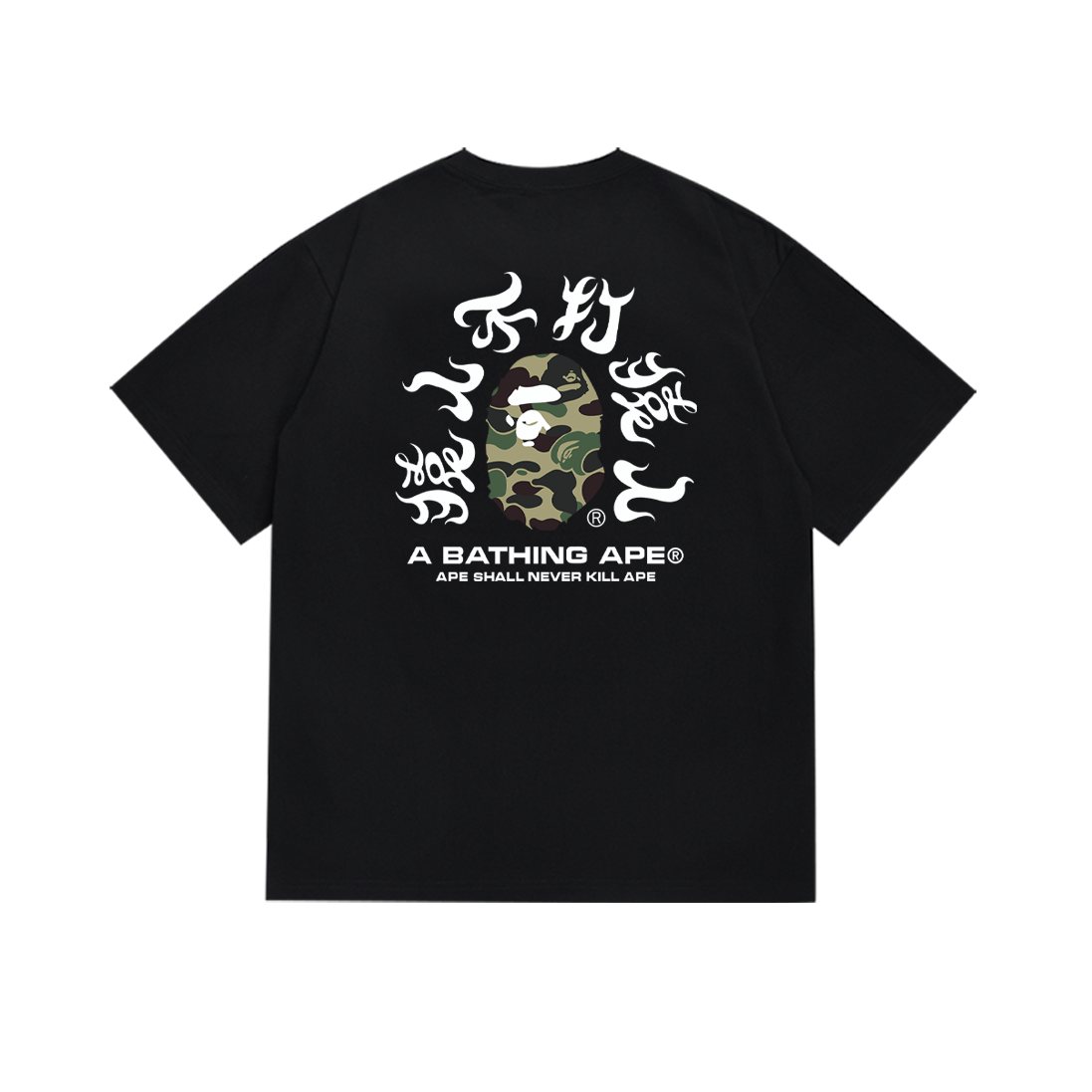 BAPE Green Camo Ape-Head Back Graphic T-Shirt ¡ª back