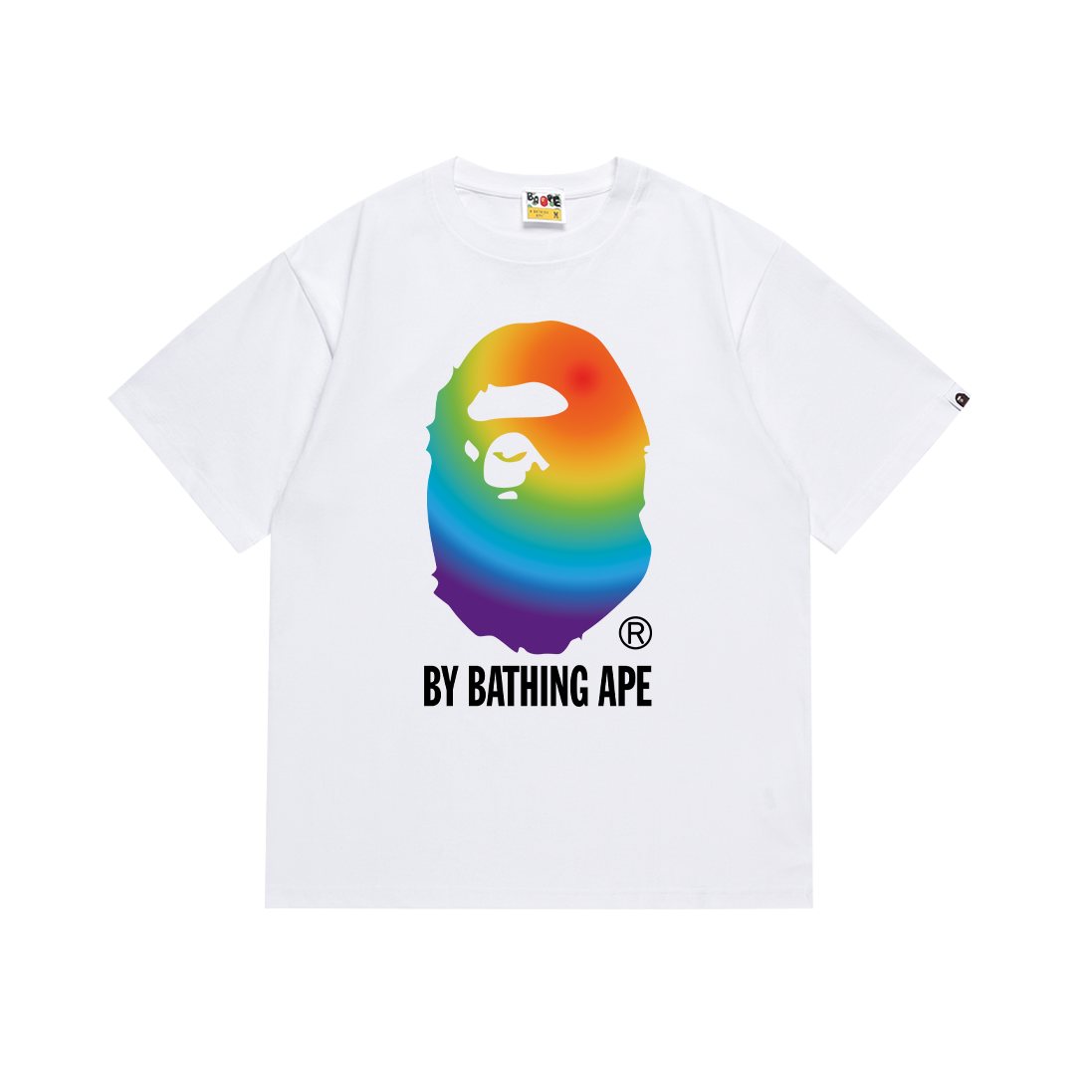BAPE Rainbow Ape Head Graphic T-Shirt ¡ª front
