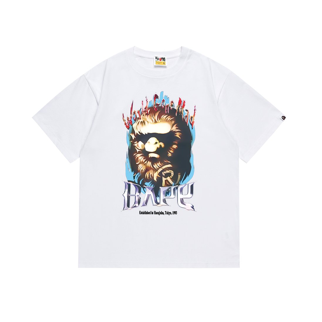BAPE Flaming Ape Graphic T-Shirt ¡ª front