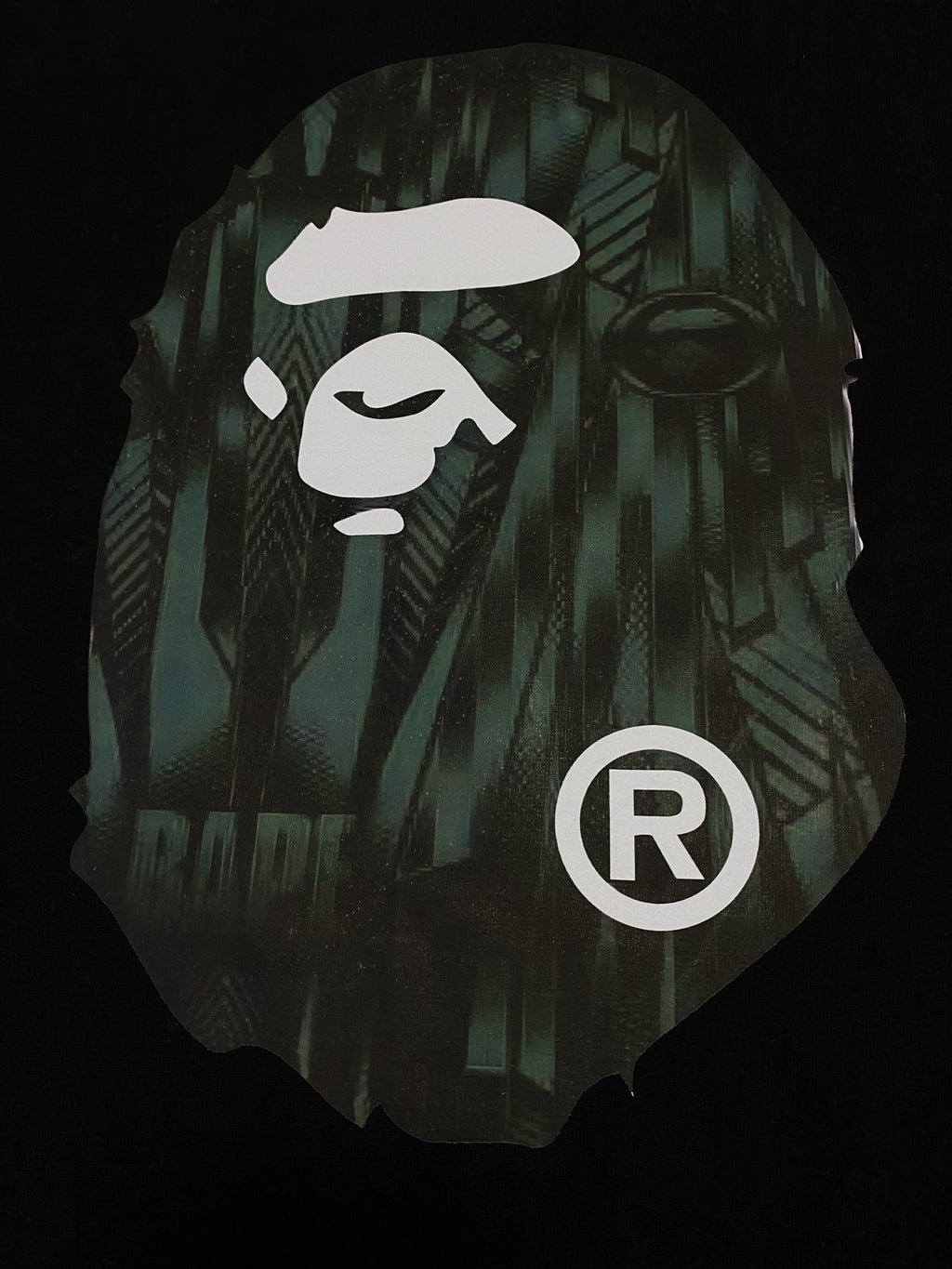 BAPE Ape Head Graphic Short-Sleeve T-Shirt ¡ª fabric_closeup