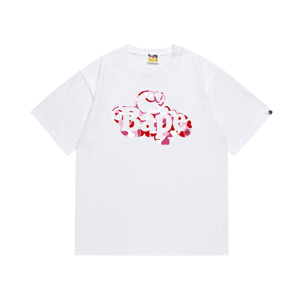 BAPE Pink Camo Graphic Short-Sleeve T-Shirt ¡ª front