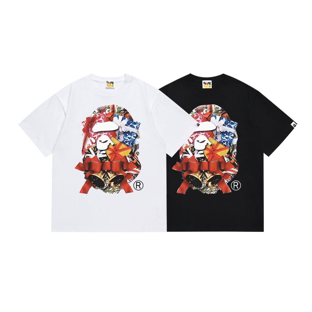 BAPE Merry Christmas Ape Head Graphic T-Shirt ¡ª comparison