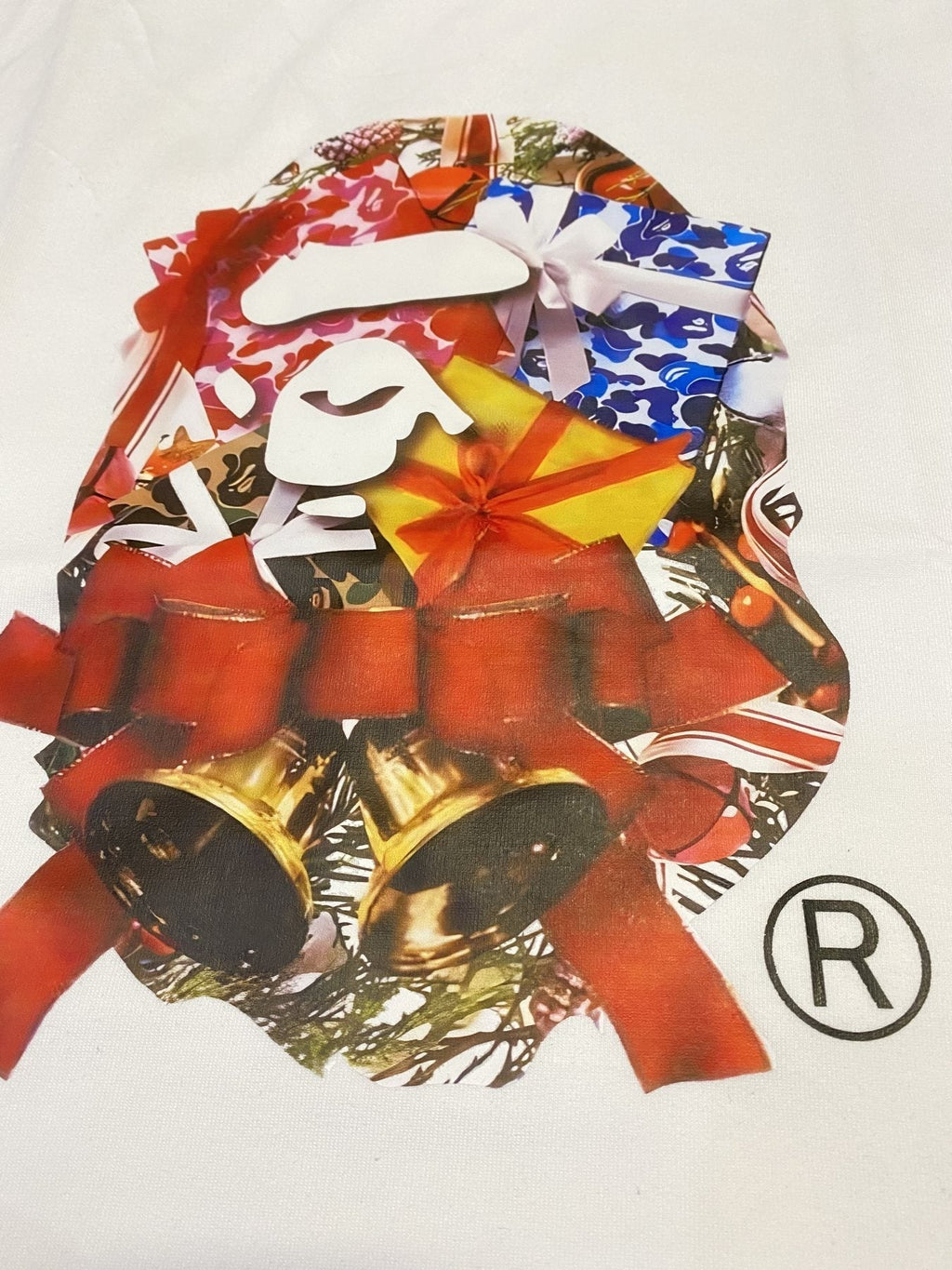 BAPE Merry Christmas Ape Head Graphic T-Shirt ¡ª detail
