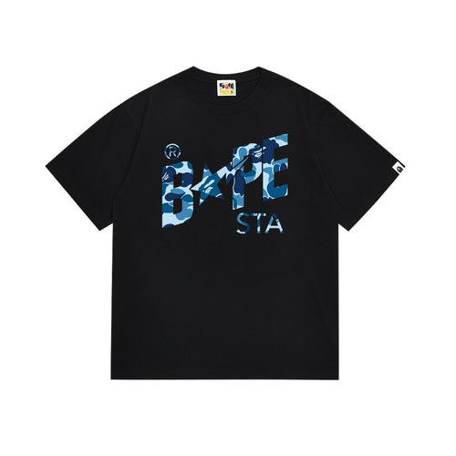 BAPE Blue Camo Star Graphic T-Shirt ¡ª front