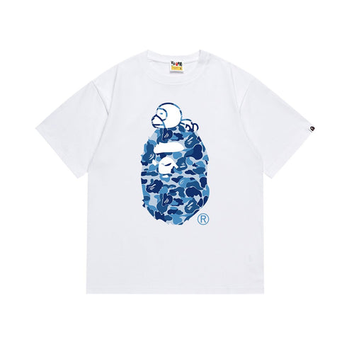 BAPE Blue Camo Ape Head Graphic T-Shirt ¡ª front
