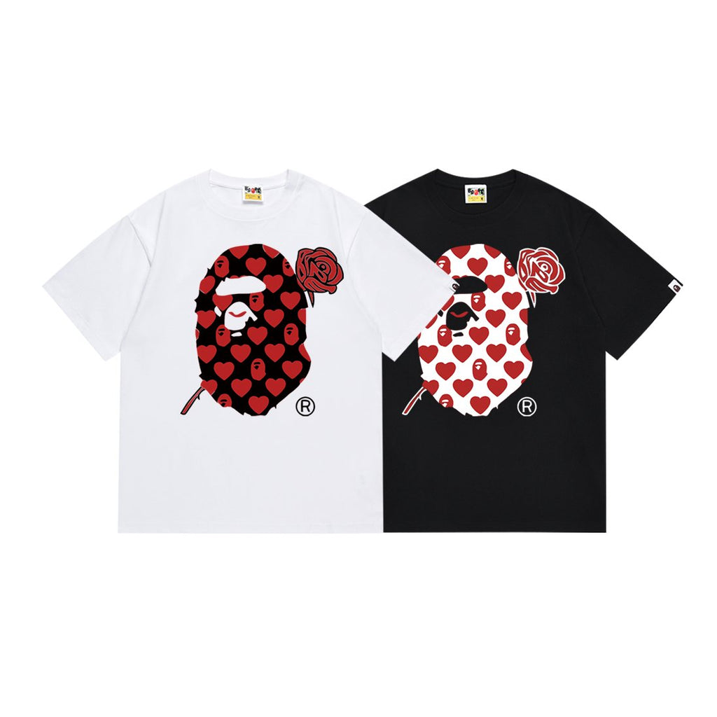 BAPE Heart Rose Graphic T-Shirt ¡ª comparison