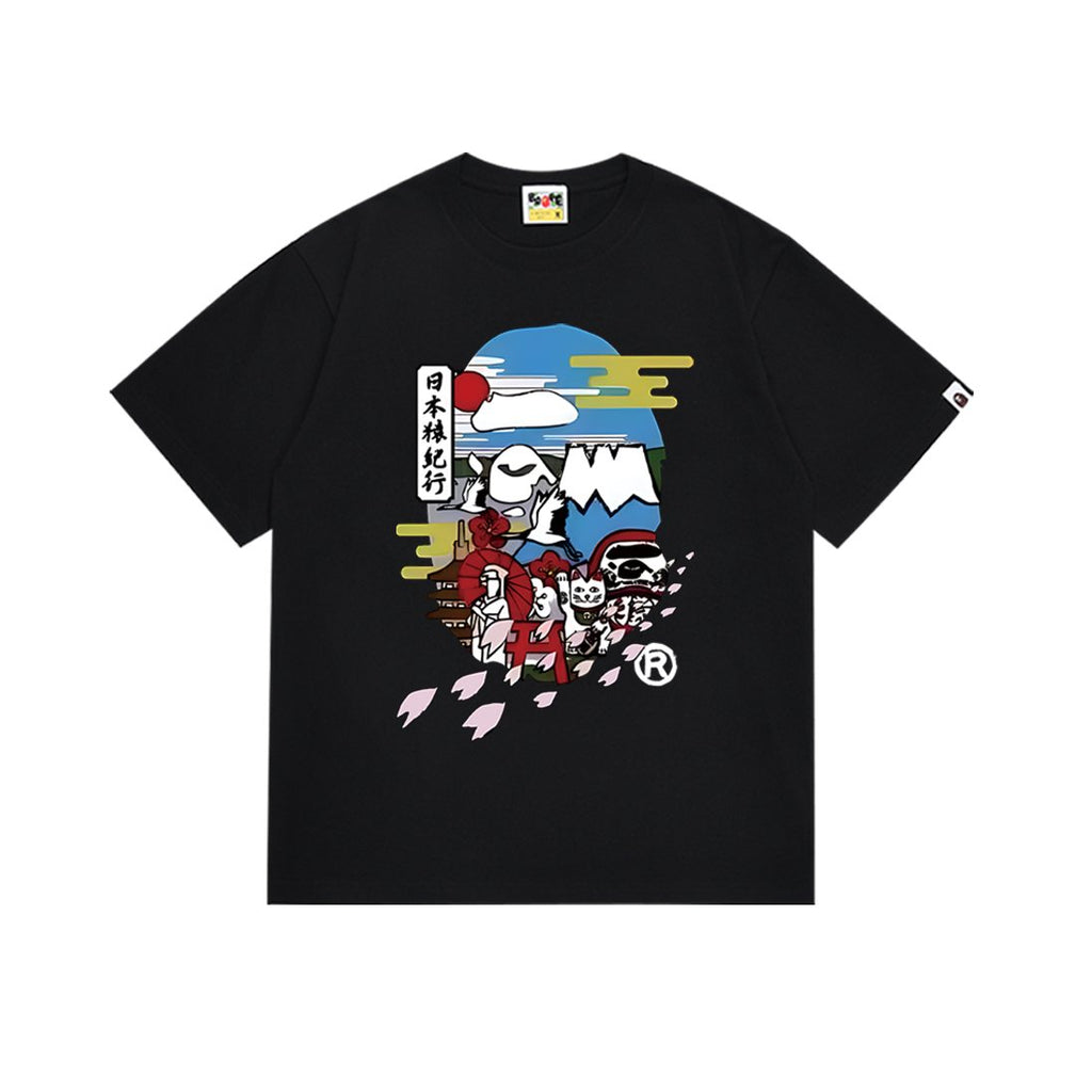 BAPE Cartoon Mountain Graphic T-Shirt ¡ª hero