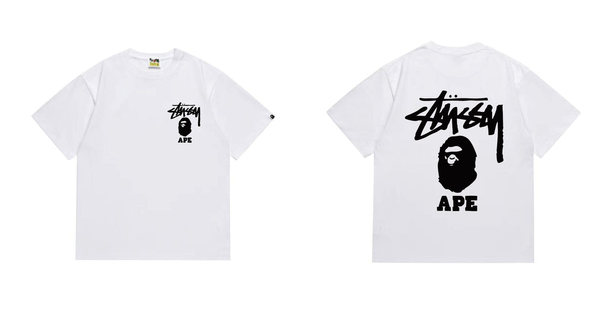 BAPE Stussy Graphic Short-Sleeve T-Shirt ¡ª comparison