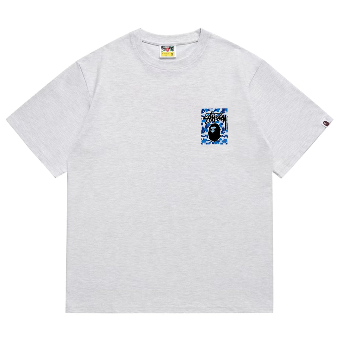 BAPE Blue Camo Black Ape Graphic T-Shirt ¡ª front