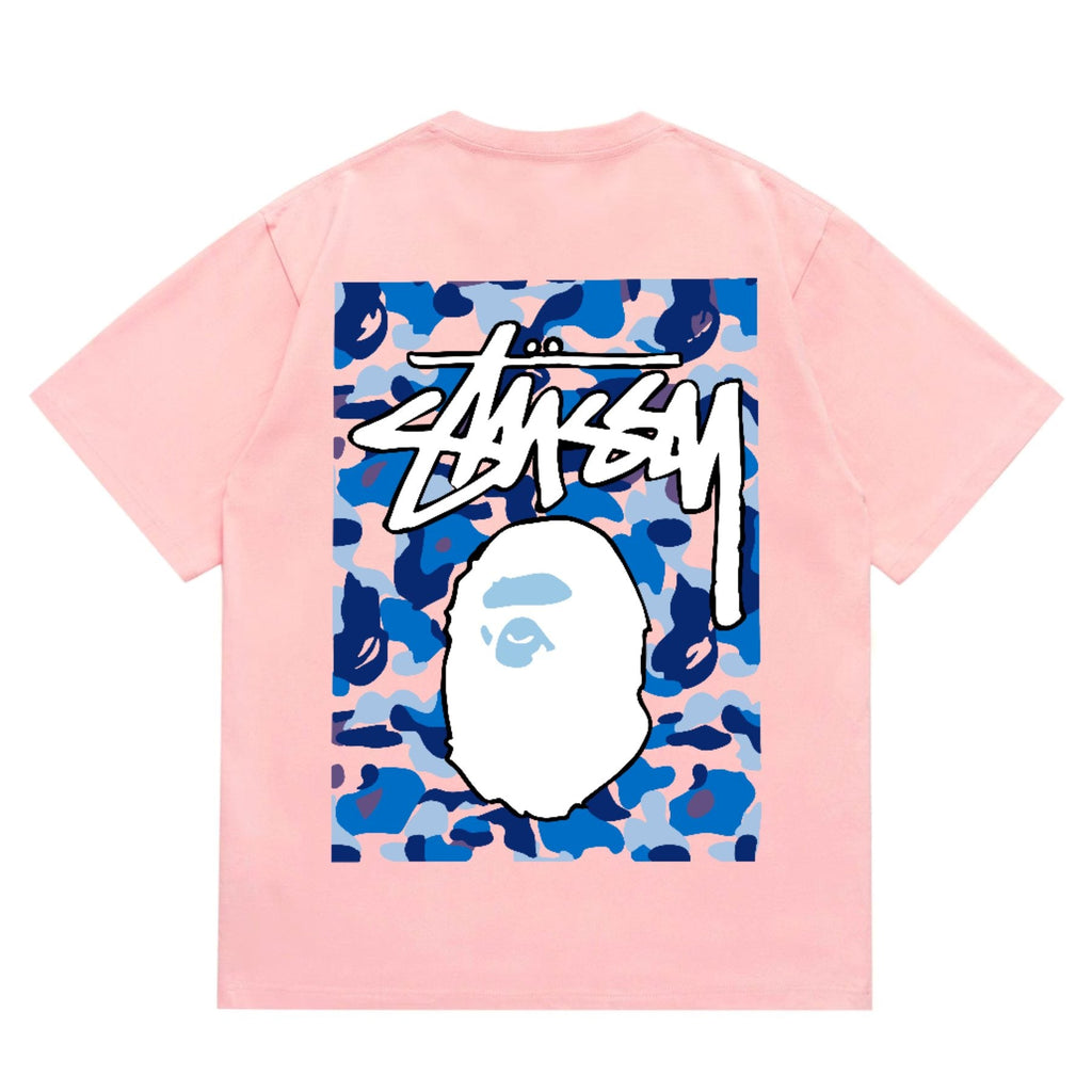 BAPE Blue Camo Ape Graphic T-Shirt ¡ª back