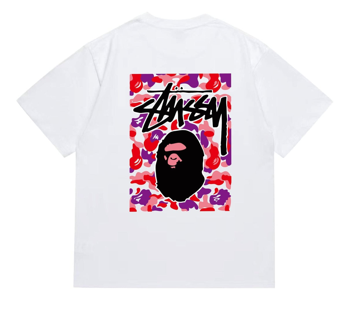 BAPE Warm Camo Black Ape Graphic T-Shirt ¡ª back