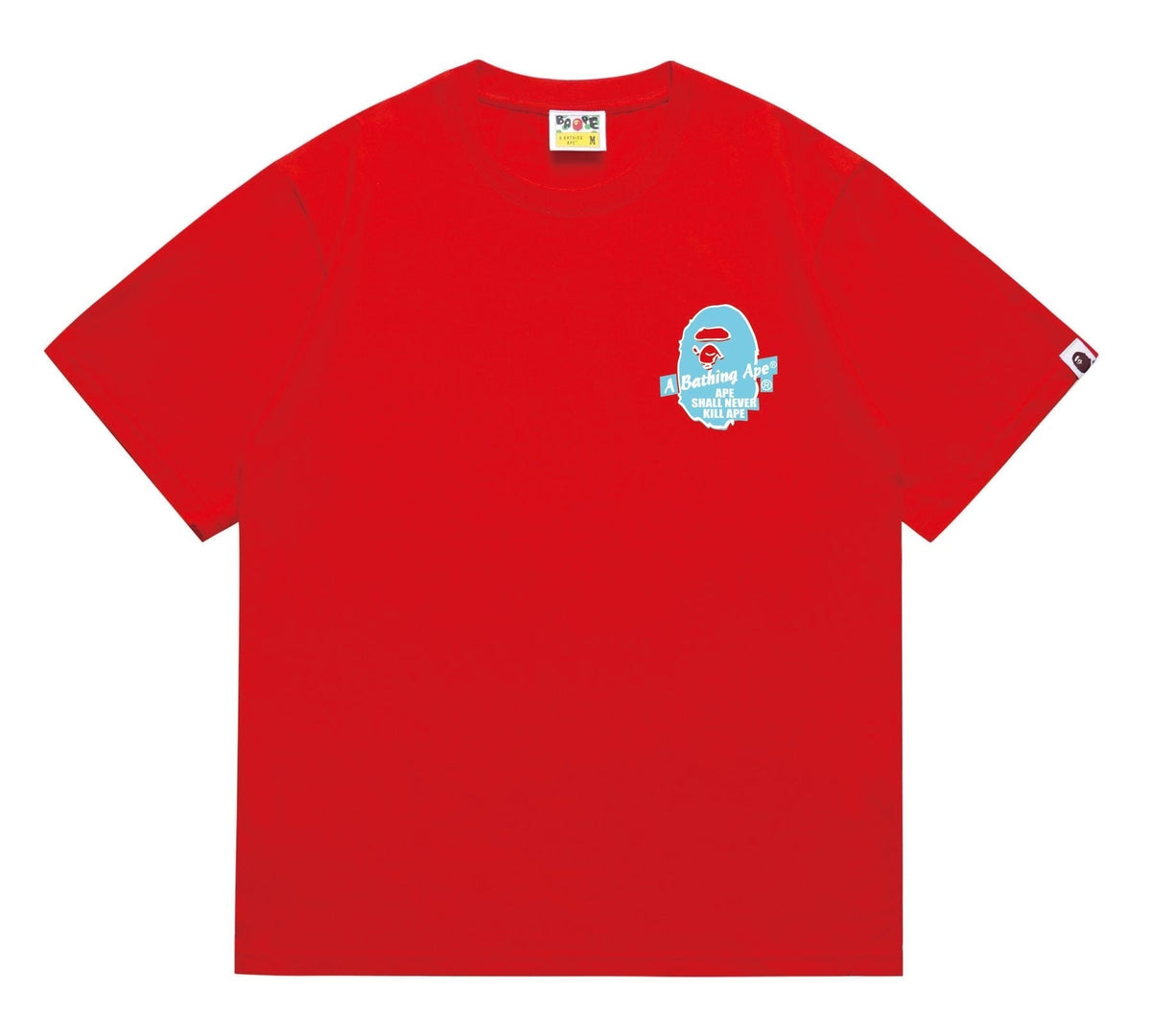 BAPE Blue Accent Camo Ape Circle Graphic T-Shirt ¡ª front
