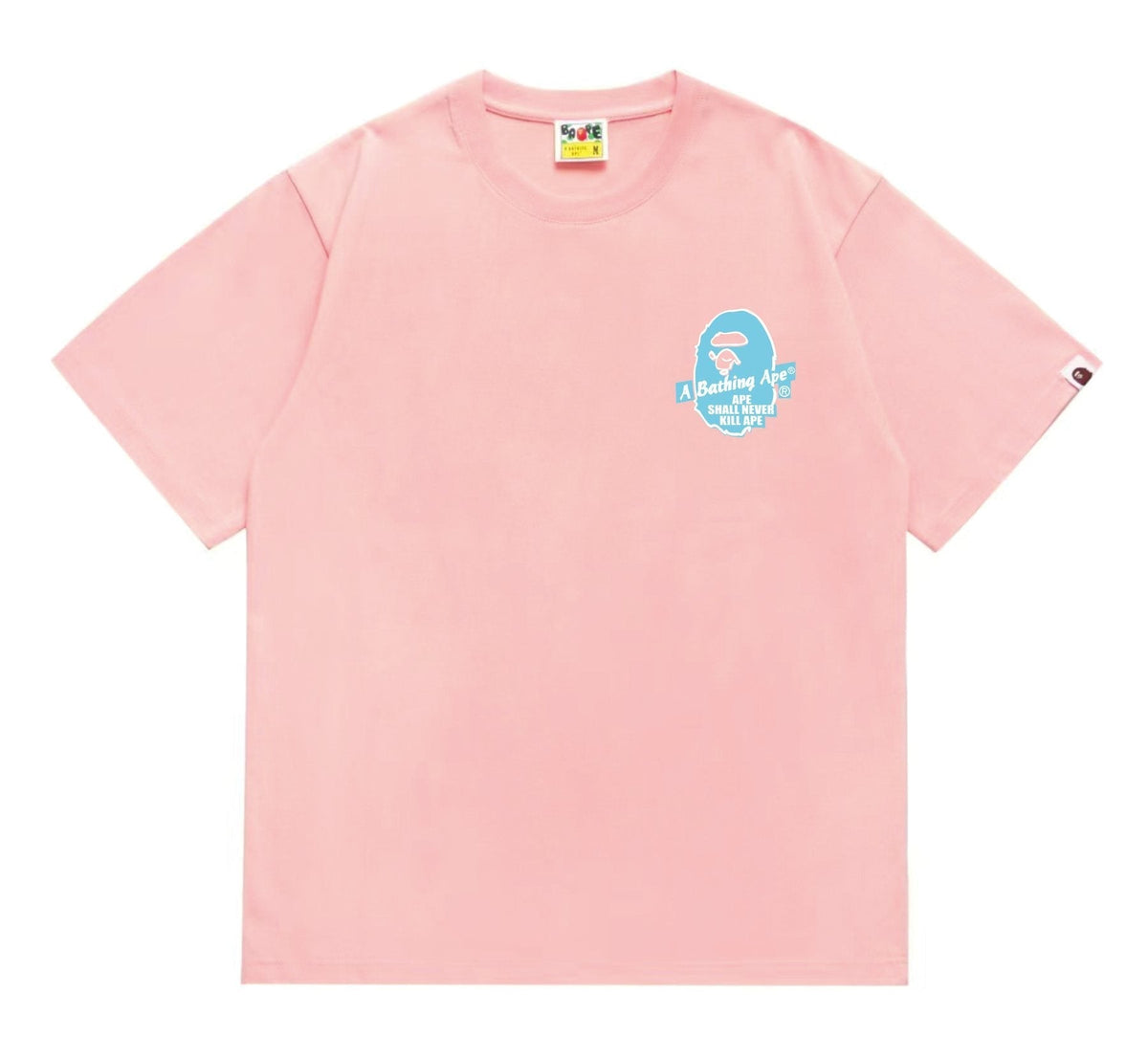 BAPE Blue Accent Camo Ape Circle Graphic T-Shirt ¡ª front