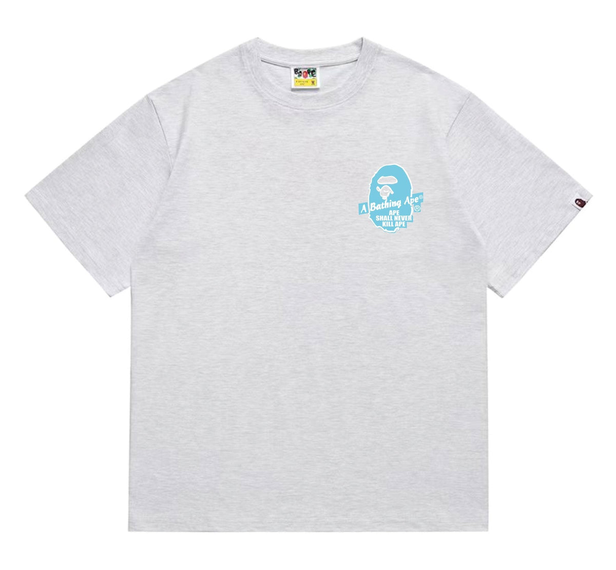 BAPE Blue Accent Camo Ape Circle Graphic T-Shirt ¡ª front