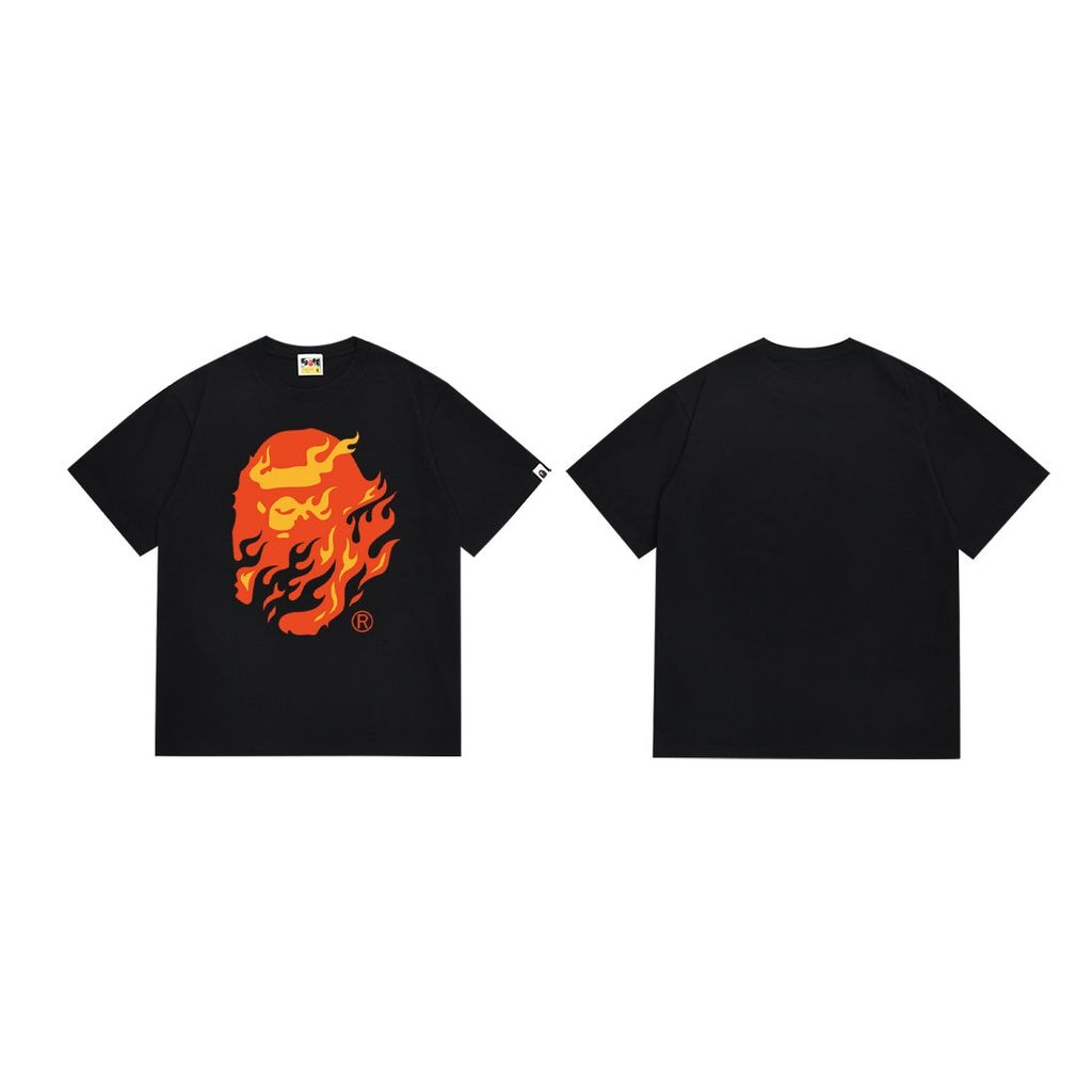 BAPE Flame Ape-Face Graphic Short-Sleeve T-Shirt ¡ª front