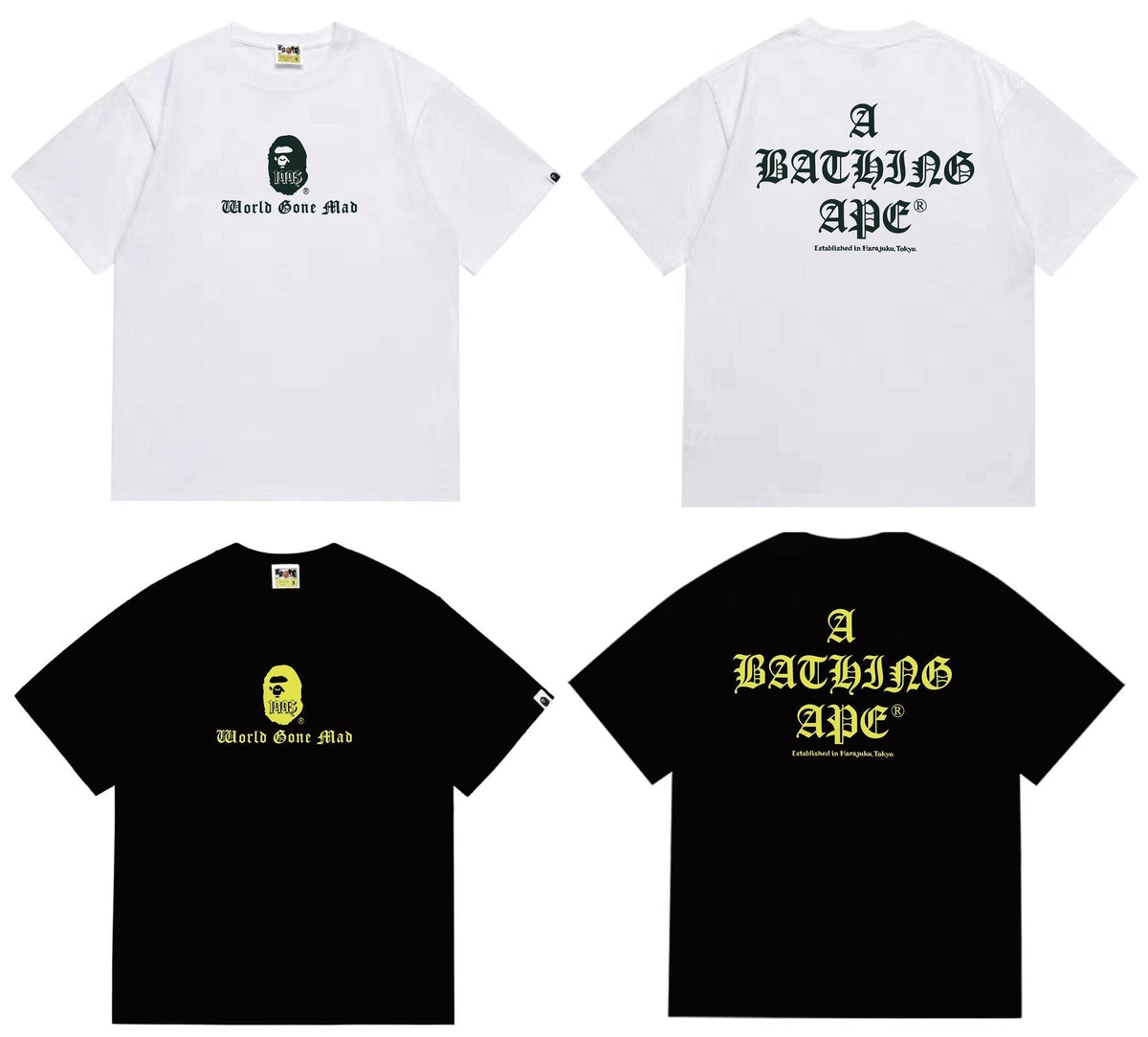 BAPE Ape-Head Front & Back Graphic T-Shirt ¡ª comparison