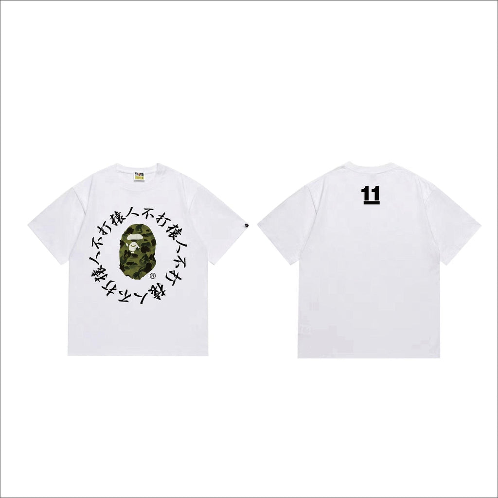 BAPE Face & Circular Text Graphic T-Shirt ¡ª front