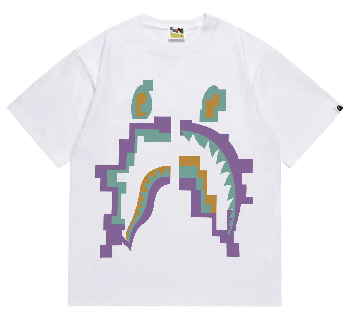 BAPE Pixelated Shark Graphic T-Shirt ¡ª hero
