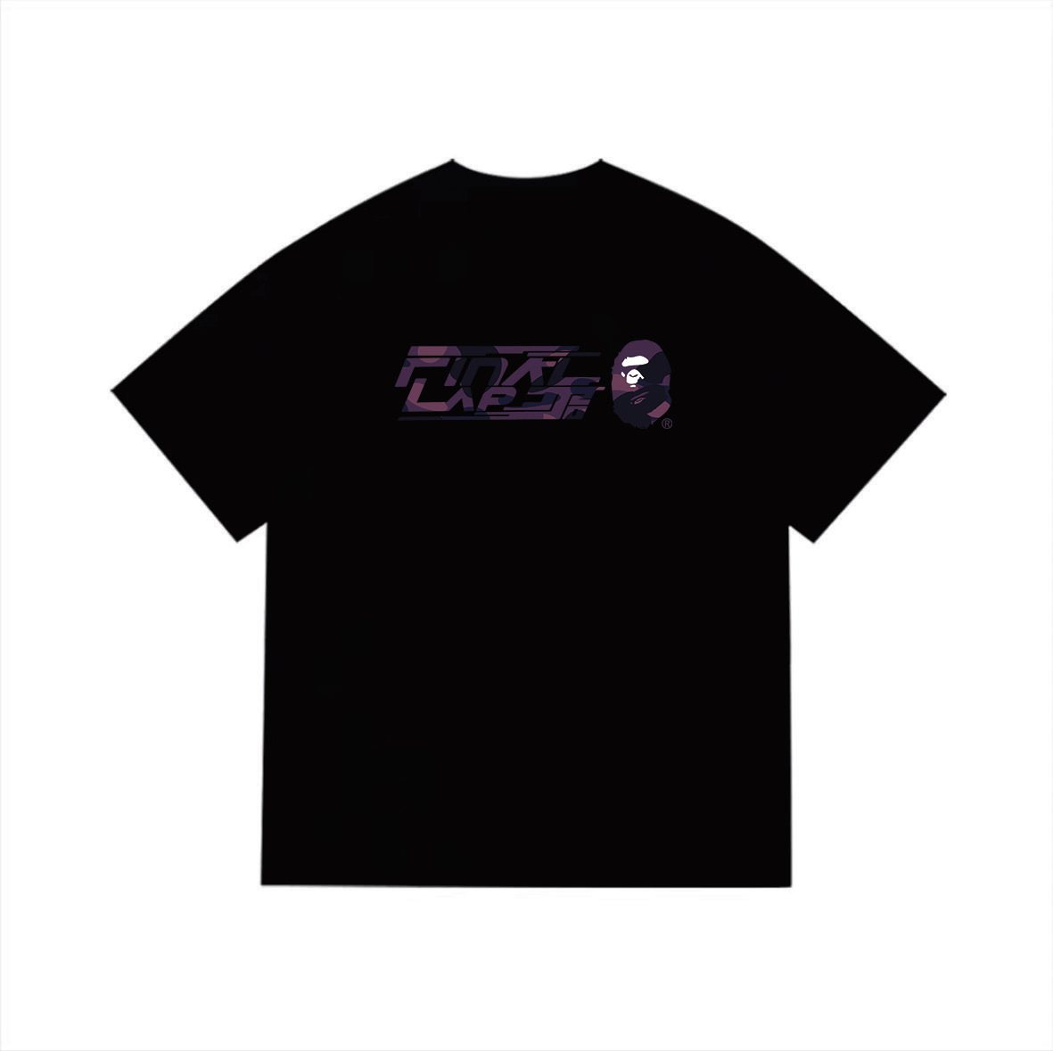 BAPE Purple Face Graphic Short-Sleeve T-Shirt ¡ª back