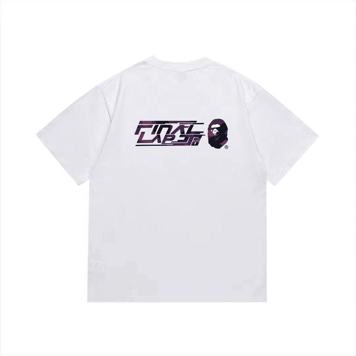 BAPE Purple Face Graphic Short-Sleeve T-Shirt ¡ª back
