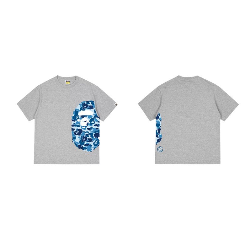 BAPE Blue Camo Ape-Head Graphic T-Shirt ¡ª front
