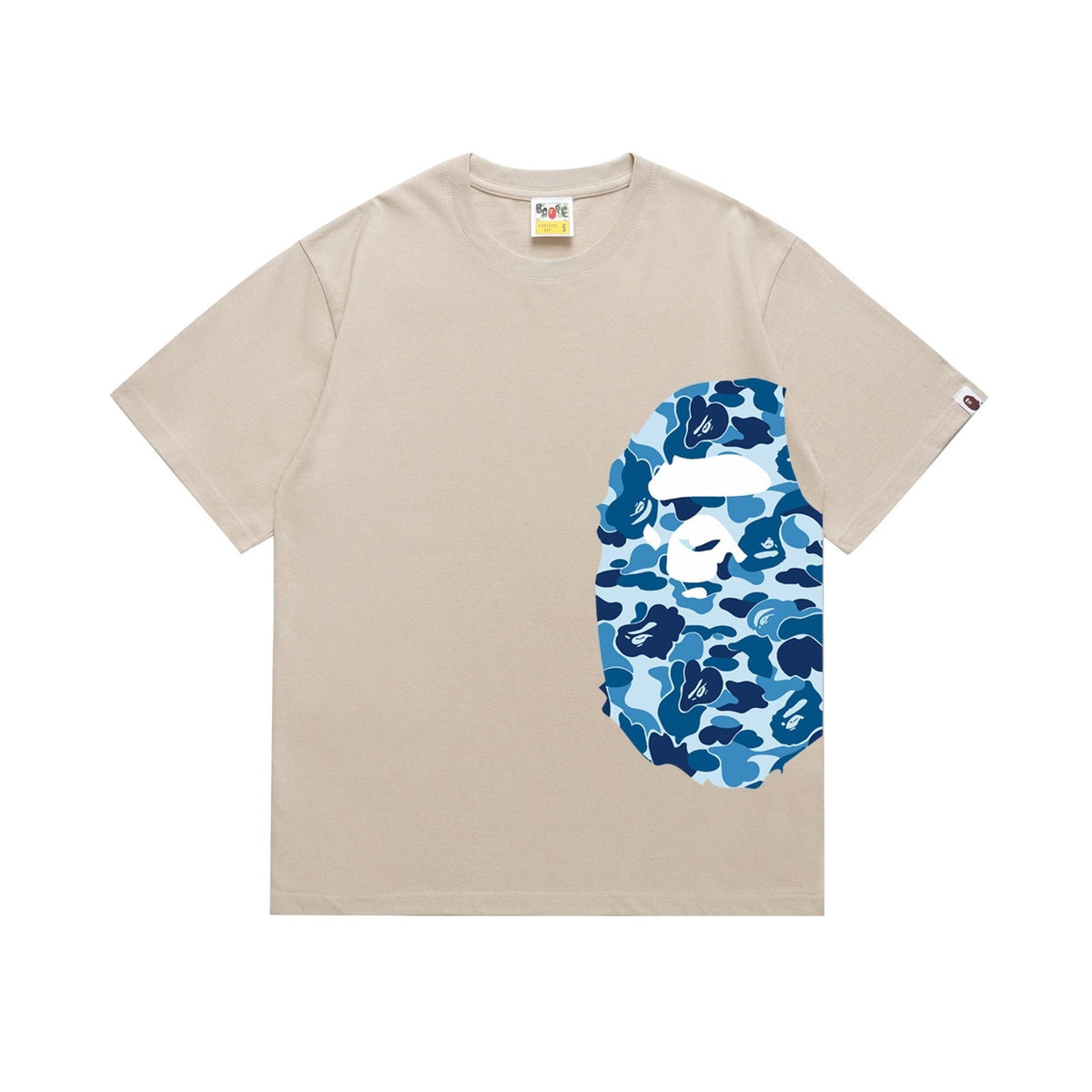 BAPE Blue Camo Ape-Head Graphic T-Shirt ¡ª front
