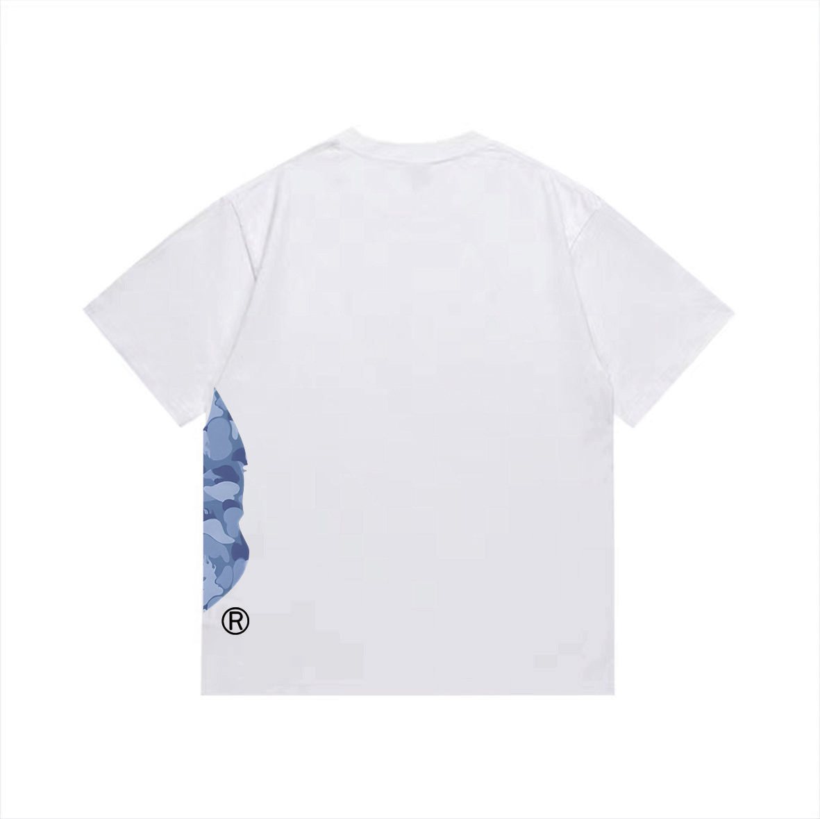 BAPE Blue Camo Ape-Head Side Graphic T-Shirt ¡ª back