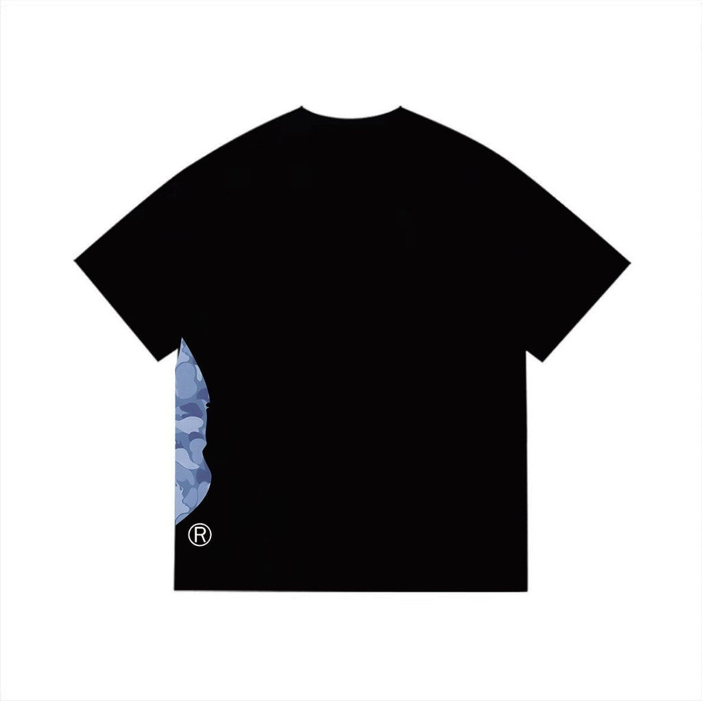 BAPE Blue Camo Ape-Head Side Graphic T-Shirt ¡ª back