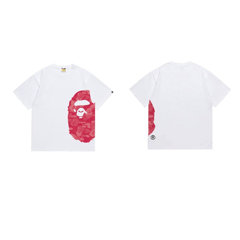 BAPE Pink Ape Face Side Graphic T-Shirt ¡ª front