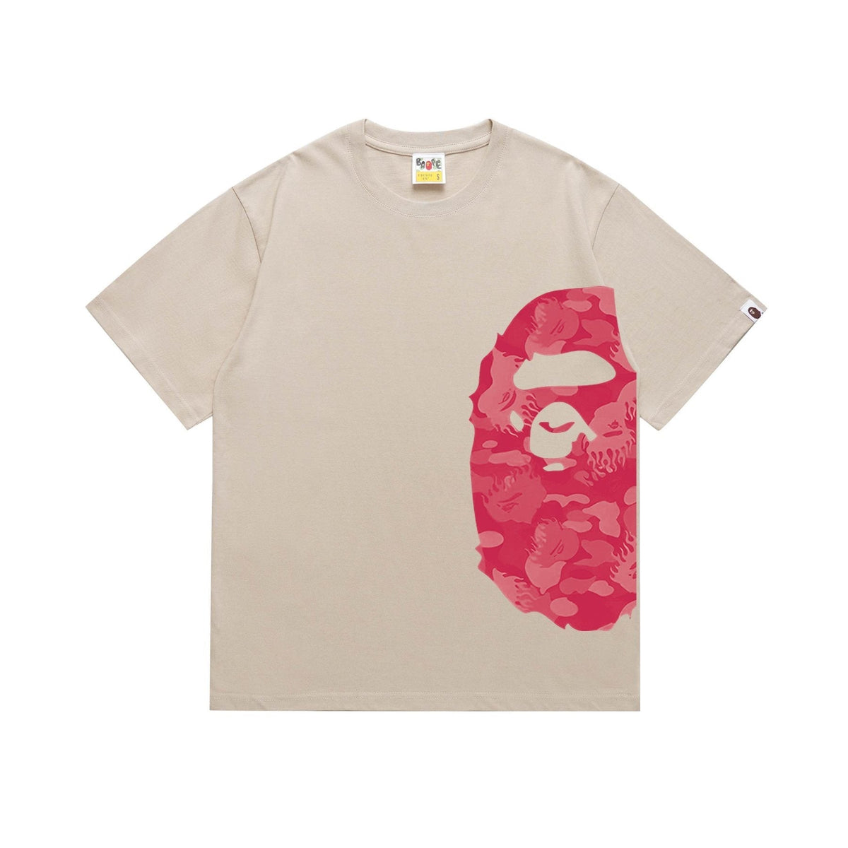 BAPE Pink Ape Face Side Graphic T-Shirt ¡ª front