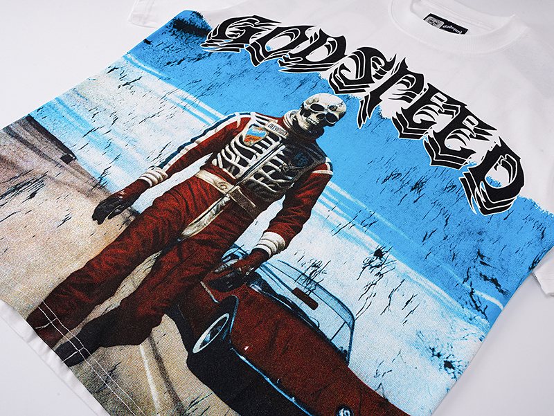 Godspeed Skeleton Car Graphic T-Shirt ¡ª detail