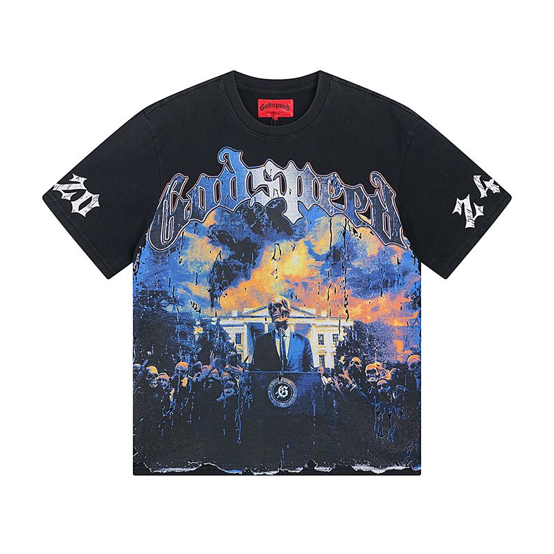Godspeed Washed Rock Graphic T-Shirt ¡ª front