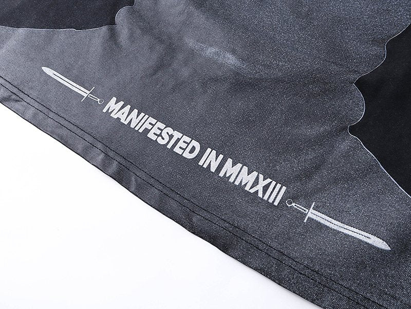 Godspeed Washed Black Rock Graphic T-Shirt ¡ª detail
