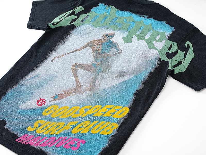 Godspeed Surf Club Maldives Graphic T-Shirt ¡ª detail