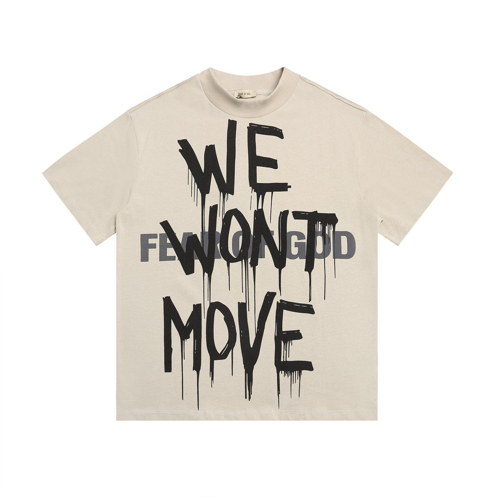 Fear of God Beige Graphic T-Shirt ¡ª front
