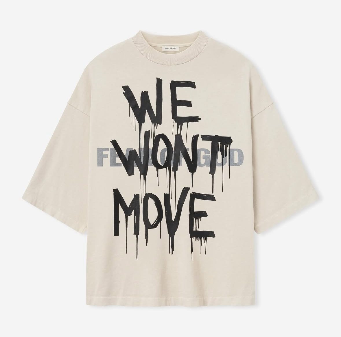 Fear of God Beige Graphic T-Shirt ¡ª hero