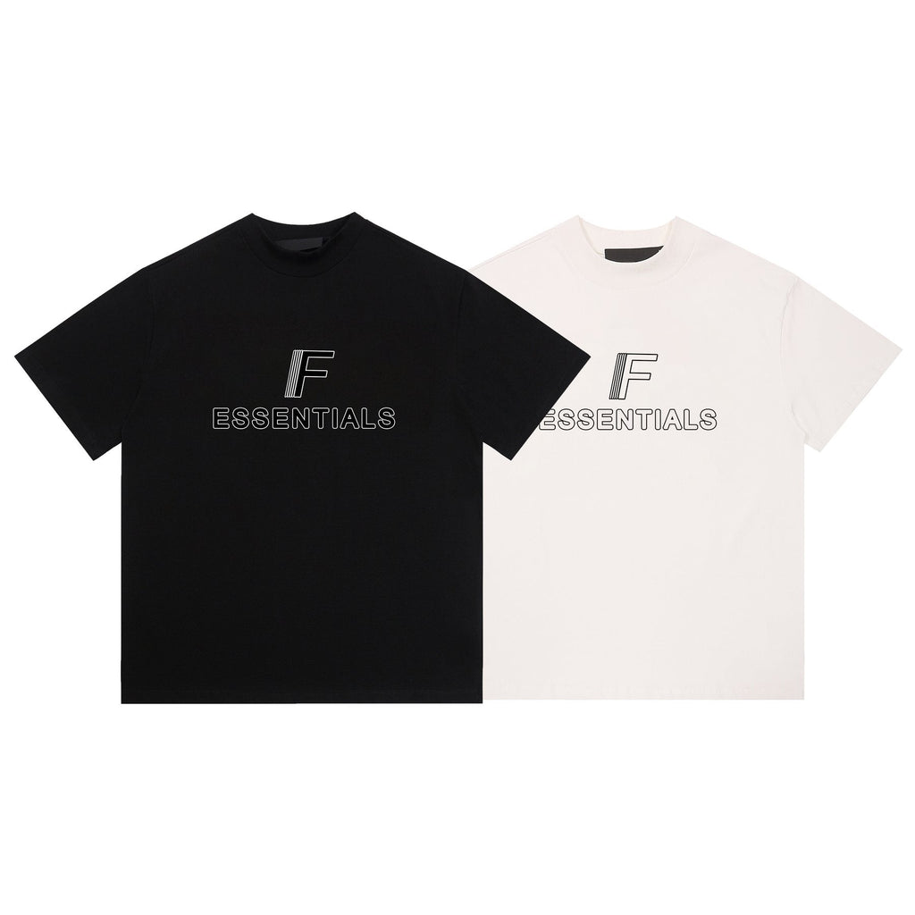 ESSENTIALS F-Letter Embroidered Graphic T-Shirt ¡ª comparison