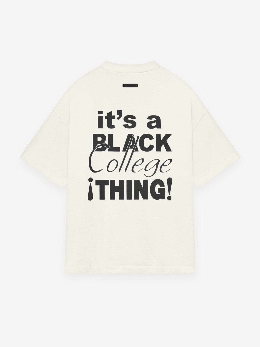 Fear of God Essentials Black College Graphic T-Shirt ¡ª back