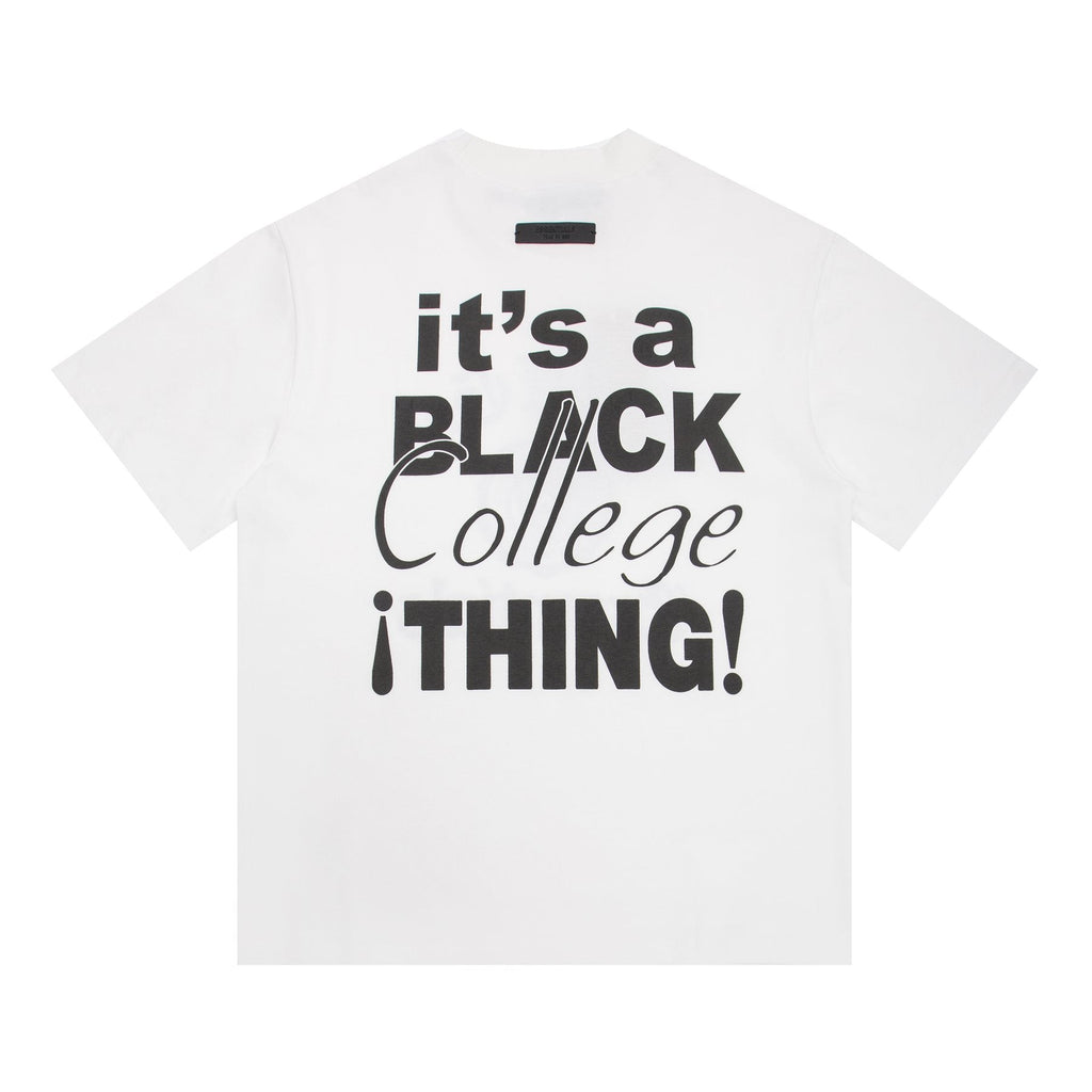 Fear of God Essentials Black College Graphic T-Shirt ¡ª back