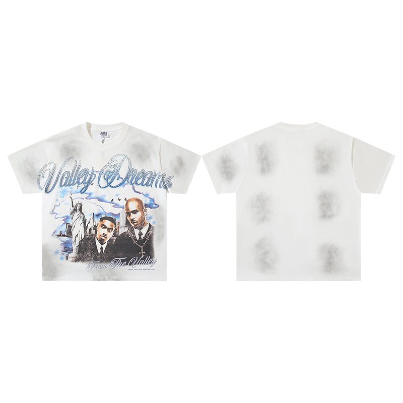 VALE USA Valley Dreams Rhinestone Graphic T-Shirt ¡ª front