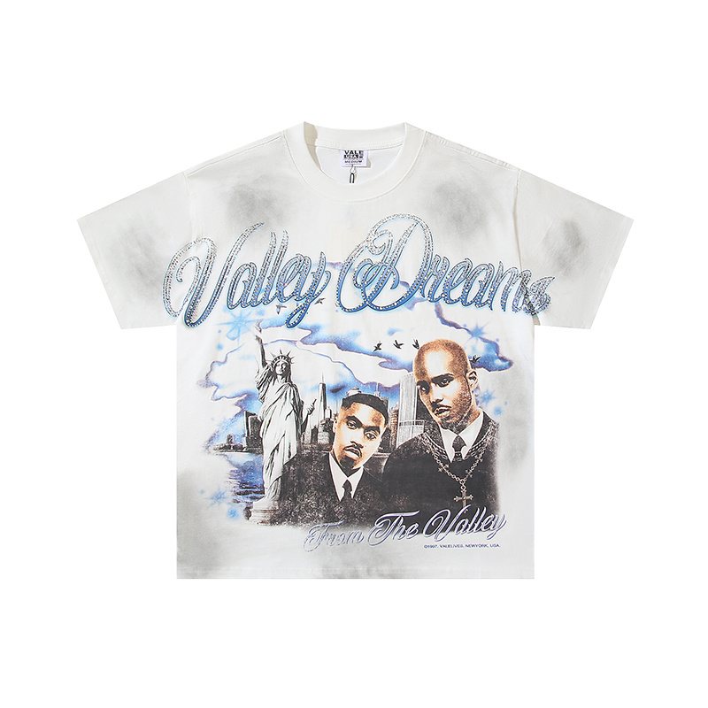 VALE USA Valley Dreams Rhinestone Graphic T-Shirt ¡ª front