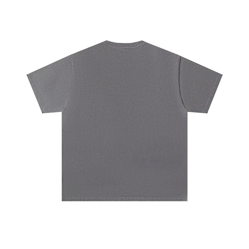 VALE USA Washed Gray Rhinestone Graphic T-Shirt ¡ª back