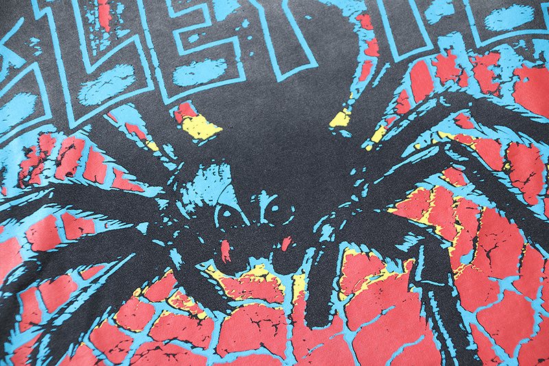 VALE USA Spider Festival Graphic Washed Black T-Shirt ¡ª detail