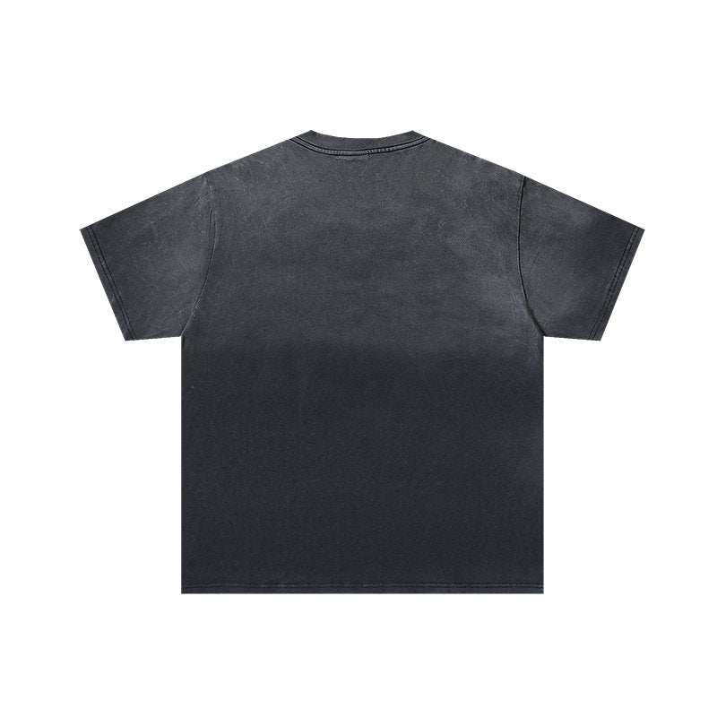 VALE USA Washed Black Rhinestone Graphic T-Shirt ¡ª back