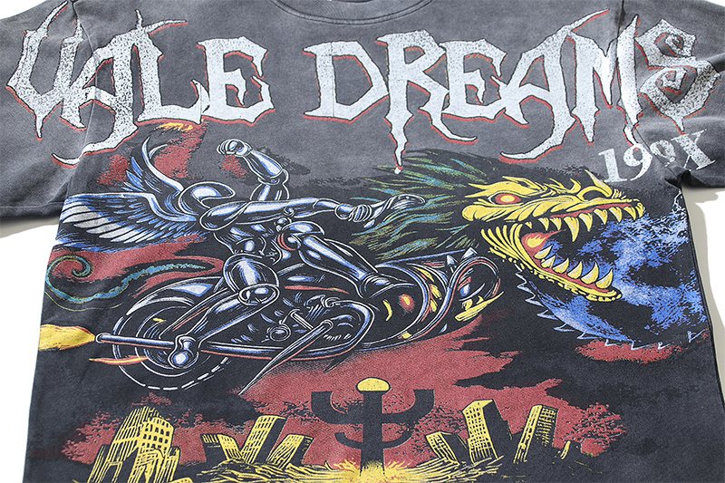 VALE USA Kile Dreams Washed Graphic T-Shirt ¡ª detail