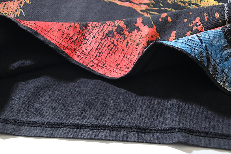 VALE USA Washed Black Graphic T-Shirt ¡ª detail