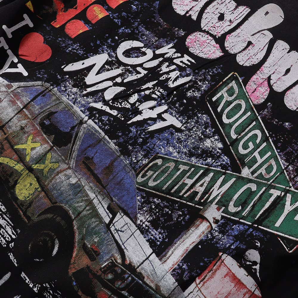 Rough Play Pink Police Car Rhinestone Short-Sleeve T-Shirt ¡ª detail